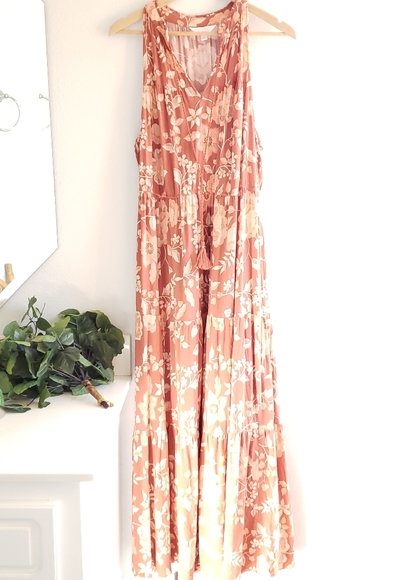 LC Lauren Conrad Dresses & Skirts - Lauren Conrad Peach Tassle Sleeveless Dress Sz 2X